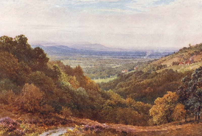En vidsträckt sträcka, från Gibbet, Hindhead (färglitografi) av Harold Sutton Palmer