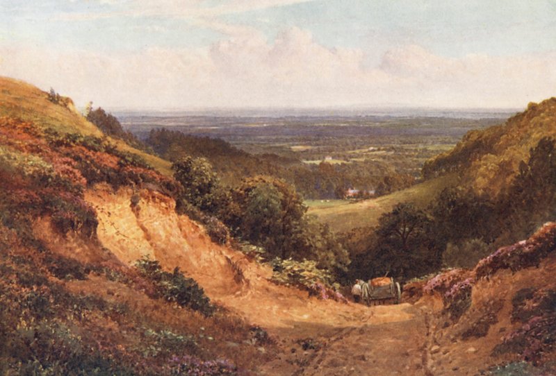 Grustaget, ovanför Gomshall (färglitografi) av Harold Sutton Palmer