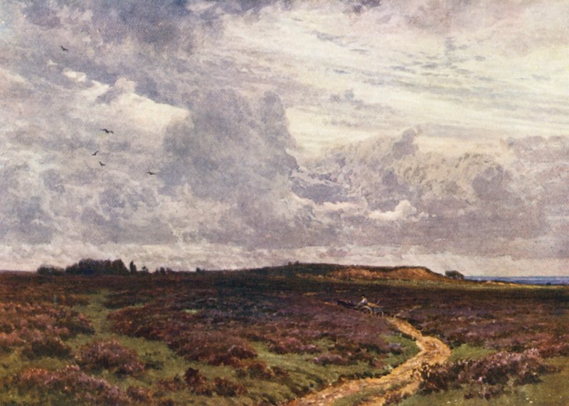 The Sandy Road, Milford Heath (färglitografi) av Harold Sutton Palmer