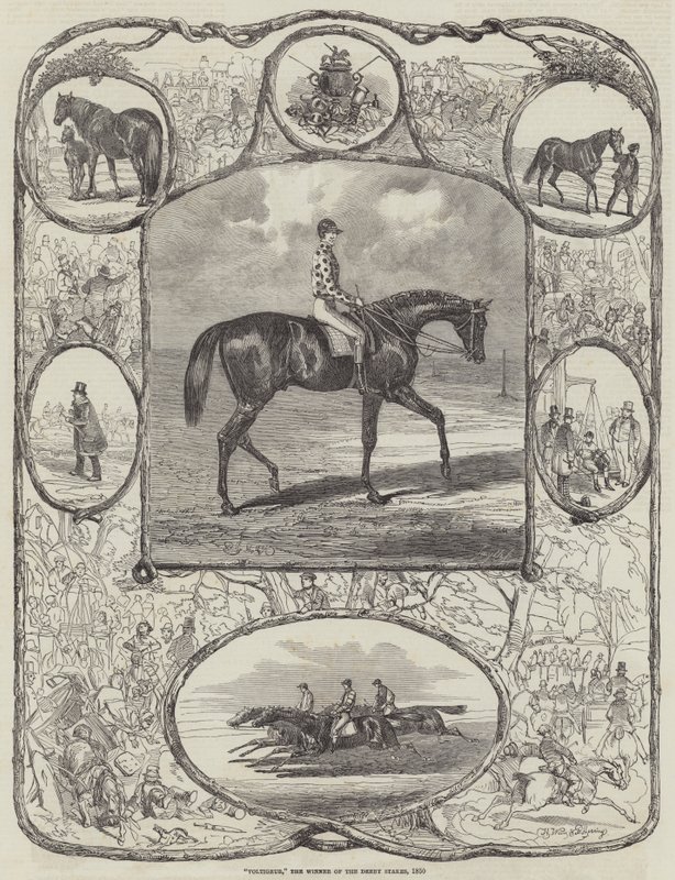 Voltigeur, vinnaren av Derby Stakes, 1850 av Harrison William Weir