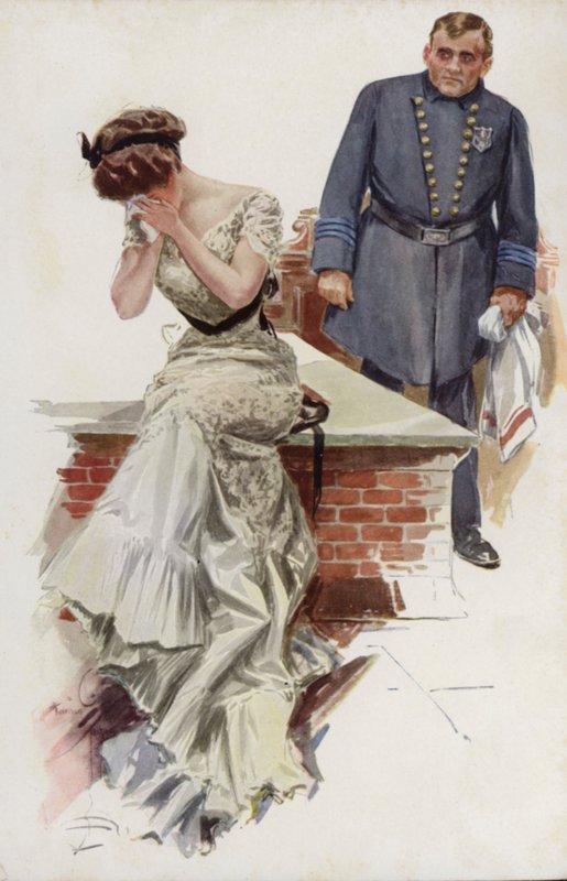 Illustration till When a Man Marries av Mary Roberts Rinehart (litho i färg) av Harrison Fisher