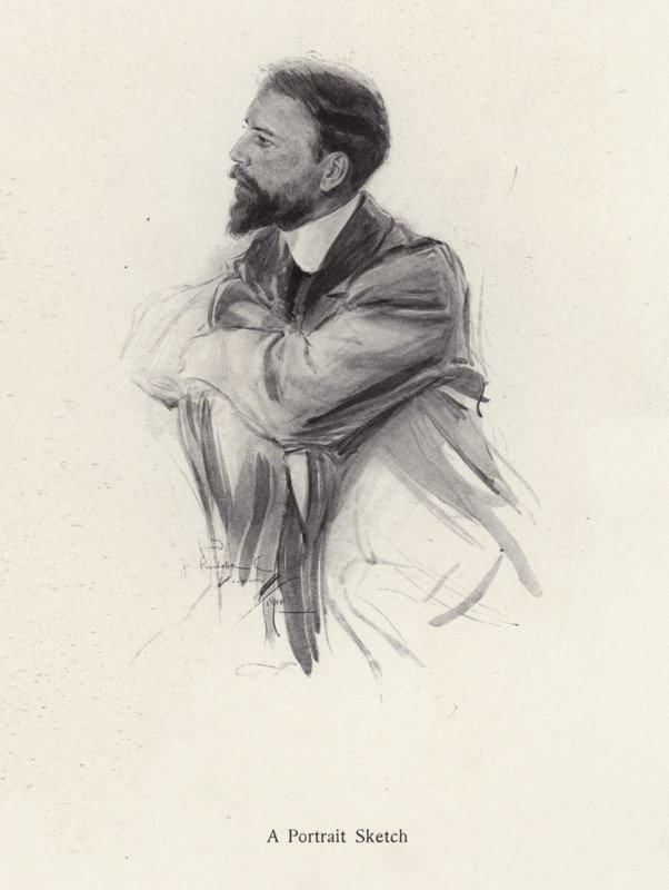 Porträtt av en medelålders man (litho) av Harrison Fisher