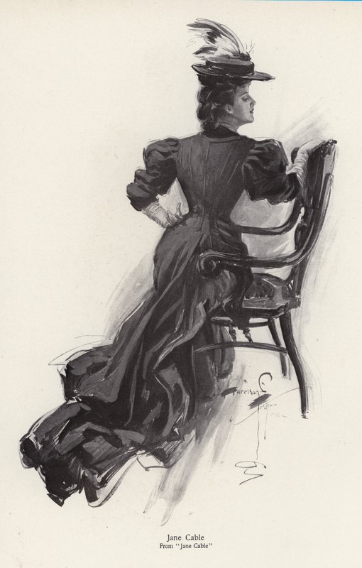 Karaktären Jane Cable från romanen Jane Cable av George Barr McCutcheon (litho) av Harrison Fisher