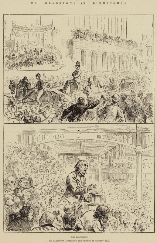 Gladstone i Birmingham av Harry Furniss