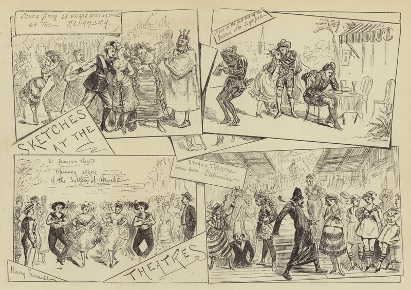 Skisser på teatrarna av Harry Furniss