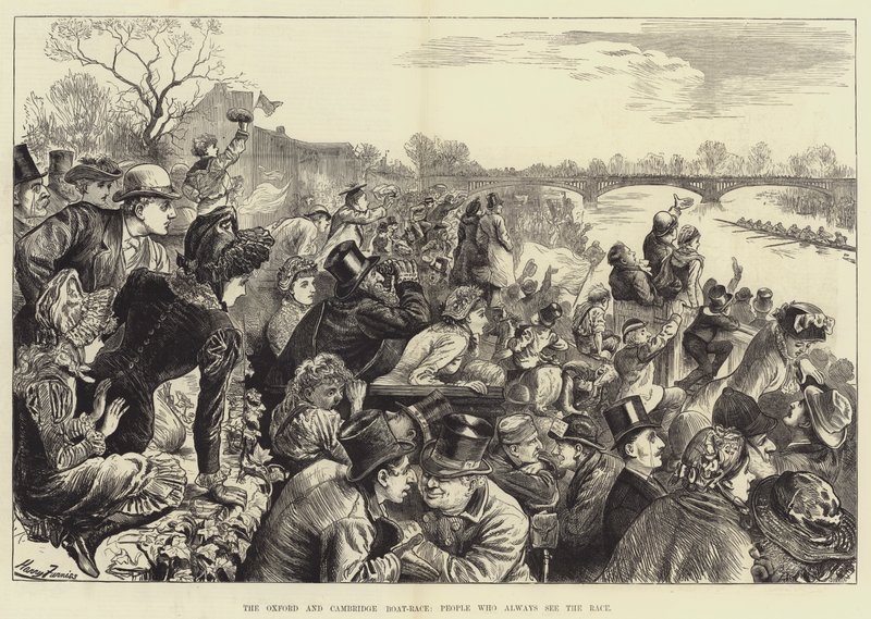 Oxford och Cambridge Boat-Race, människor som alltid ser loppet av Harry Furniss