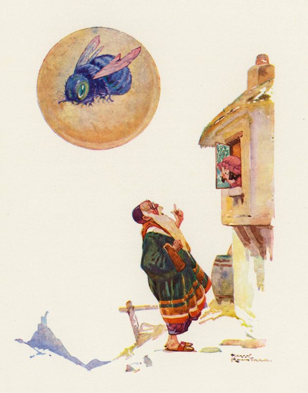 Draken i månen (färg litho) av Harry Rountree