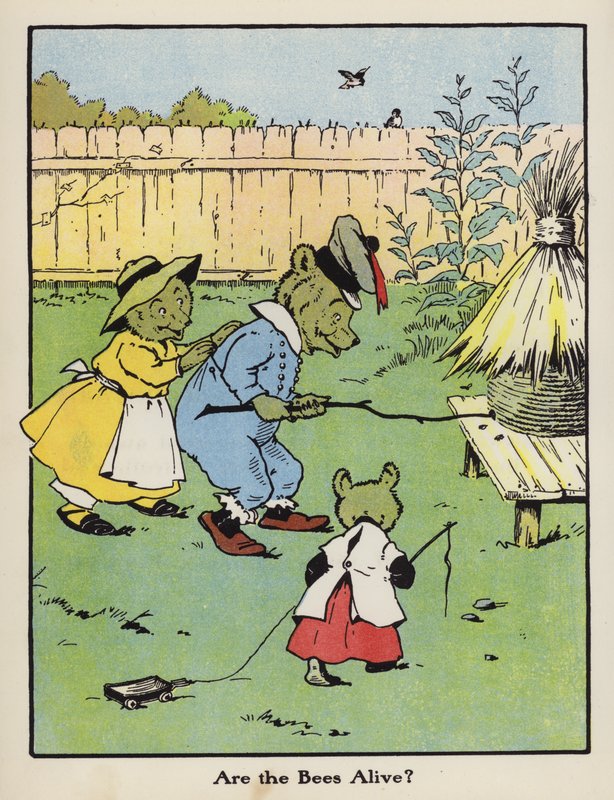 Är bina vid liv? (färg litho) av Harry B Neilson