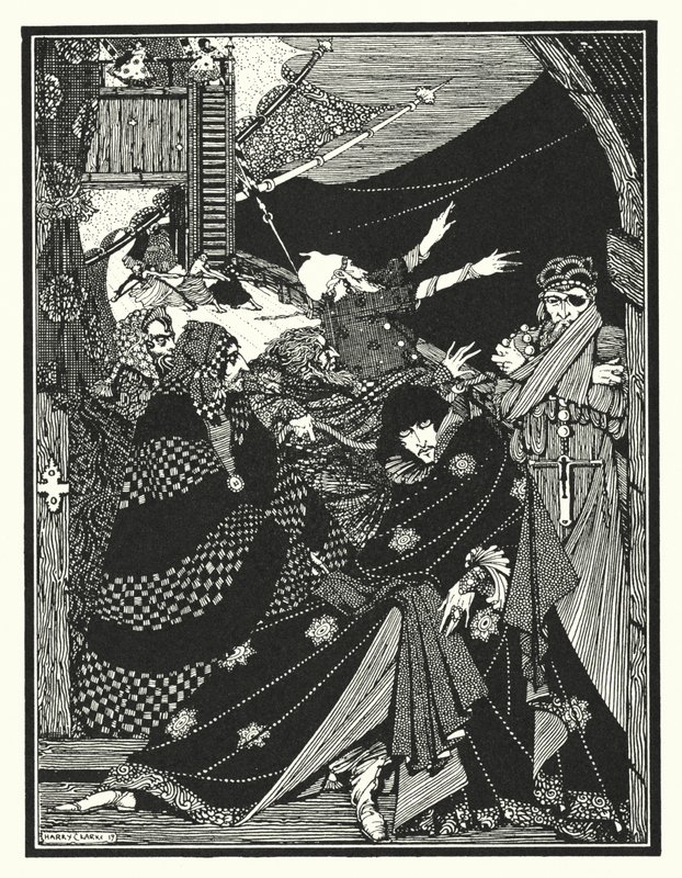 Edgar Allan Poe: MS hittades i en flaska (litografi) av Harry Clarke