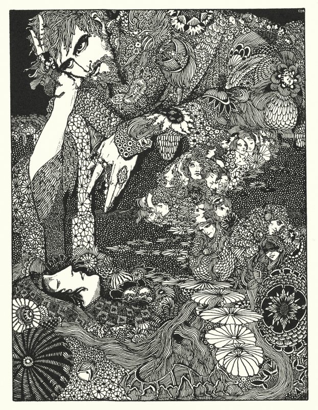 Edgar Allan Poe: Morella (litografi) av Harry Clarke