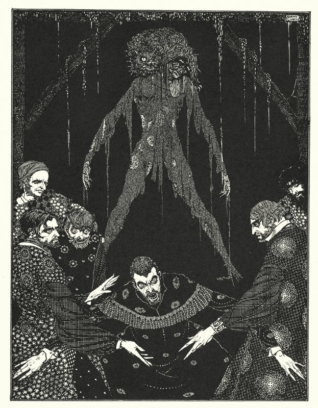 Edgar Allan Poe: Den svarta katten (litografi) av Harry Clarke