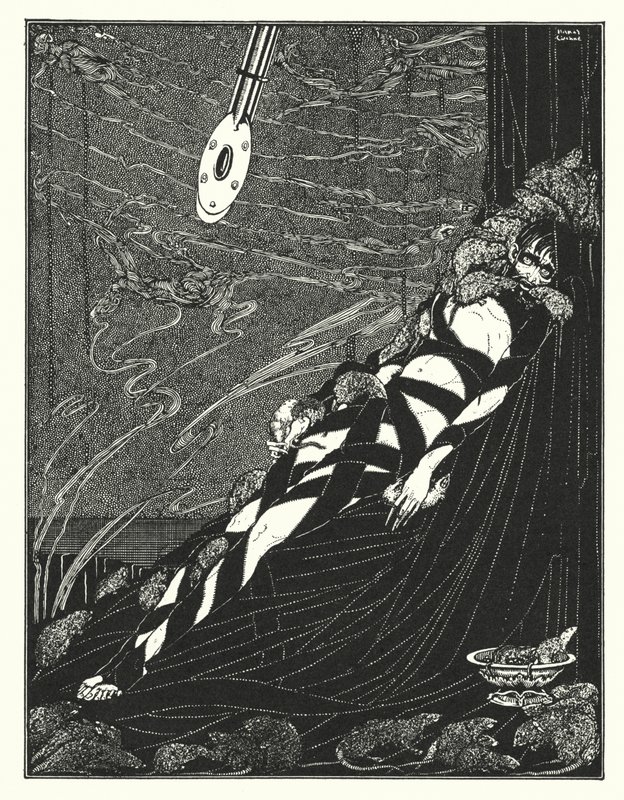 Edgar Allan Poe: Gropen och pendeln (litografi) av Harry Clarke