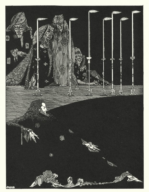 Edgar Allan Poe: The Pit and the Pendulum (litografi) av Harry Clarke