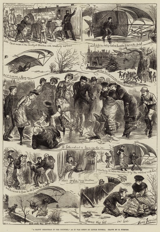 En god jul på landet, som den tillbringades av Little Topsell av Harry Furniss