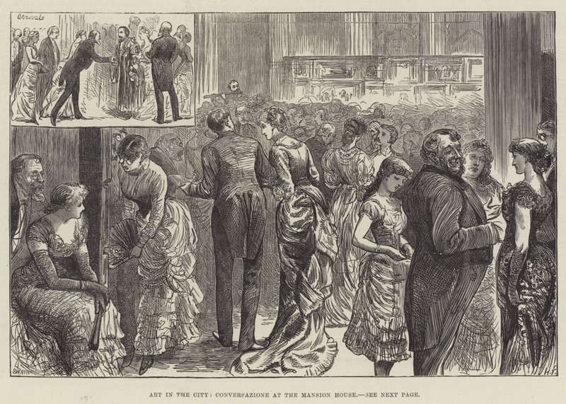 Konst i staden, Conversazione på Mansion House av Harry Furniss