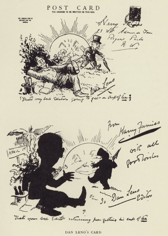 Dan Lenos kort av Harry Furniss