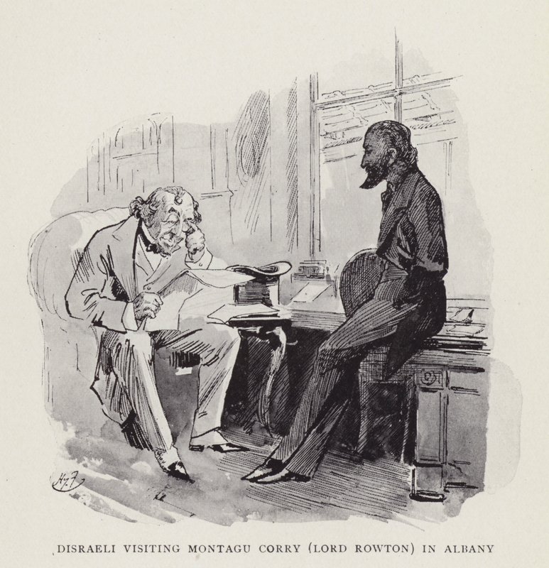 Disraeli besöker Montagu Corry (Lord Rowton) i Albany av Harry Furniss