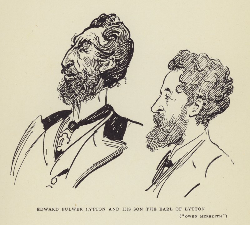 Edward Bulwer Lytton och hans son Earl of Lytton, Owen Meredith av Harry Furniss
