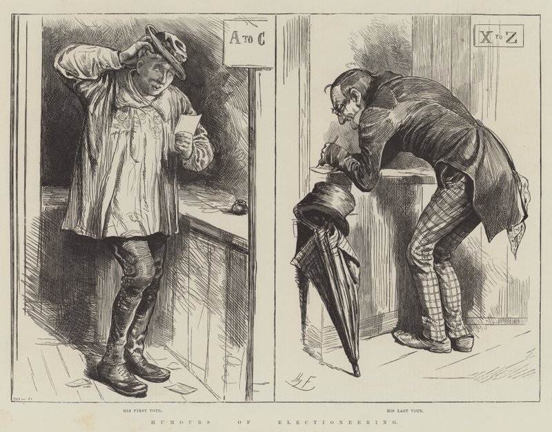 Humor för valarbete av Harry Furniss