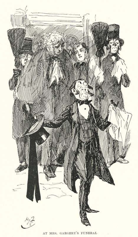 Illustration för stora förväntningar av Charles Dickens (litho) av Harry Furniss