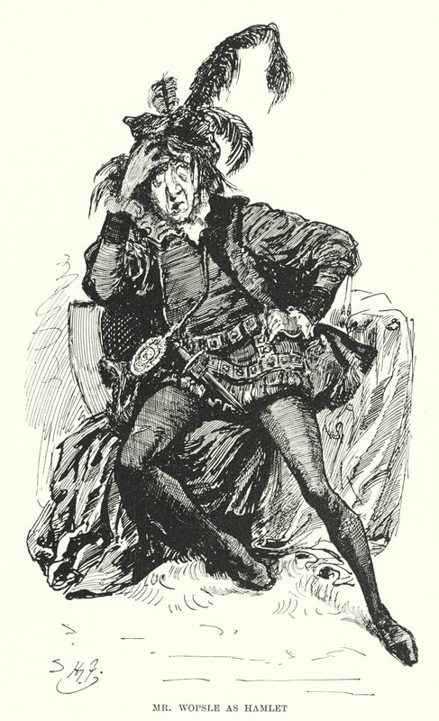 Illustration för stora förväntningar av Charles Dickens (litho) av Harry Furniss