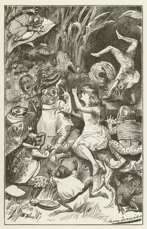 Illustration för Sylvie och Bruno av Lewis Carroll av Harry Furniss