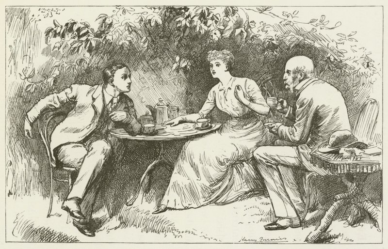 Illustration för Sylvie och Bruno av Lewis Carroll av Harry Furniss