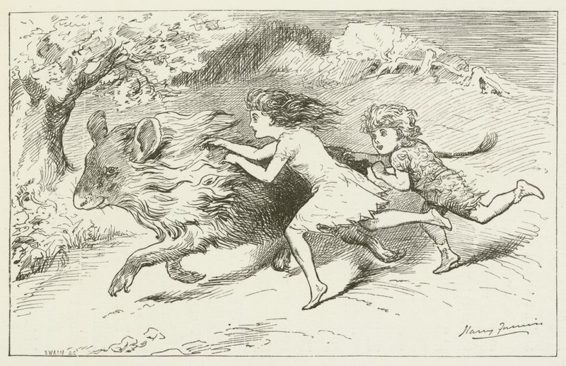 Illustration för Sylvie och Bruno av Lewis Carroll av Harry Furniss