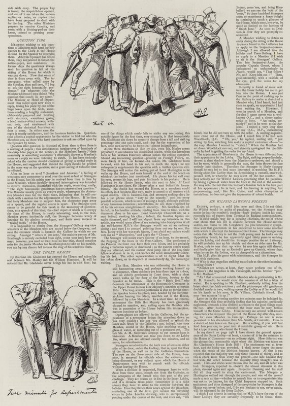 Livet i parlamentet, främlingar i huset av Harry Furniss