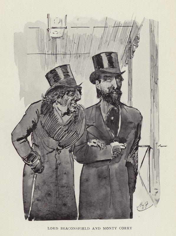 Lord Beaconsfield och Monty Corry av Harry Furniss
