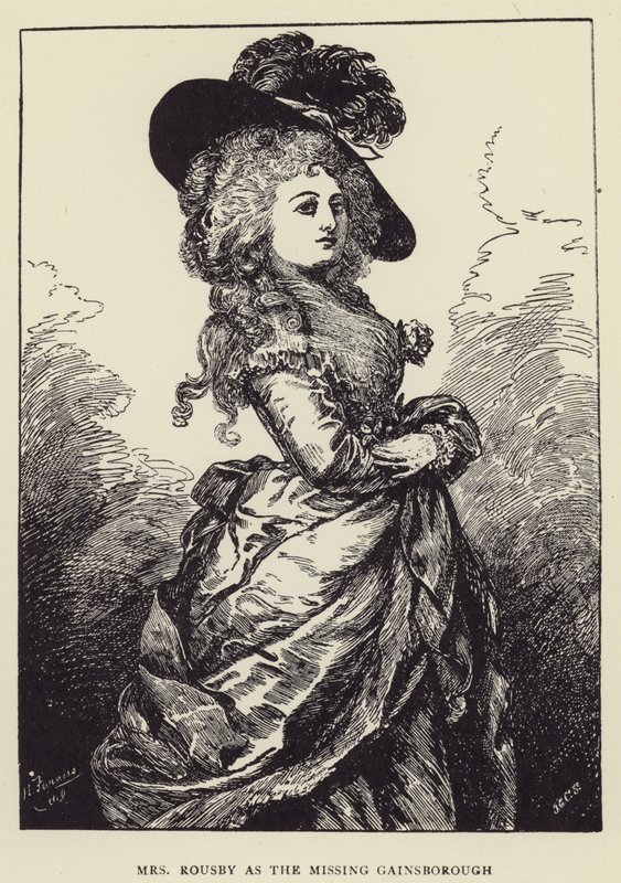 Mrs Rousby som den försvunna Gainsborough av Harry Furniss
