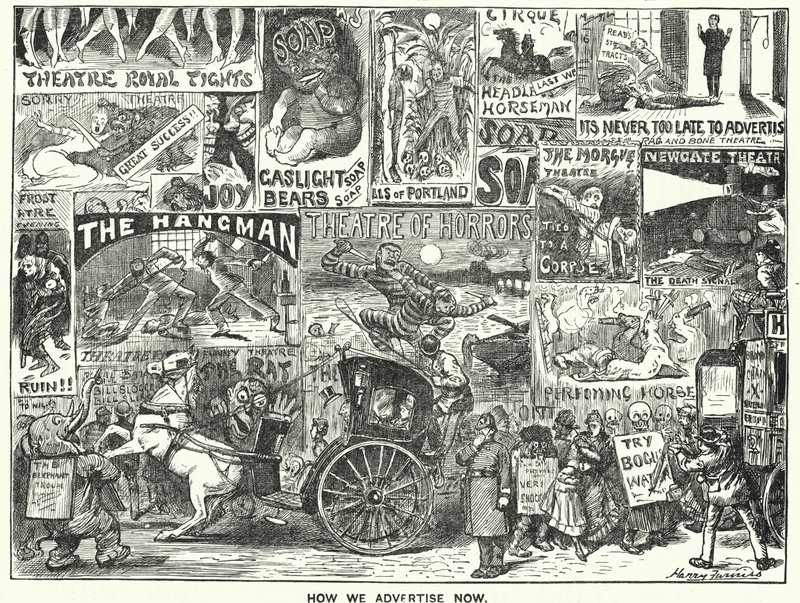 Punch cartoon: How We Advertise Now (gravyr) av Harry Furniss