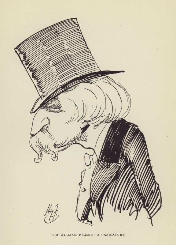 Sir William Fraser, en karikatyr av Harry Furniss