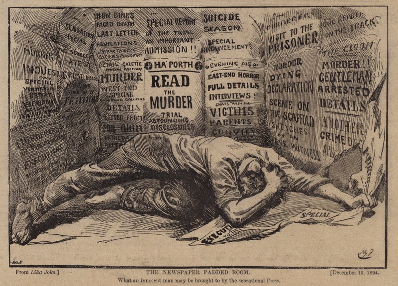 Tidningen vadderade rummet (s/v foto) av Harry Furniss