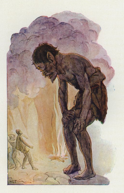 Cyclops (färglitografi) av Harry George Theaker