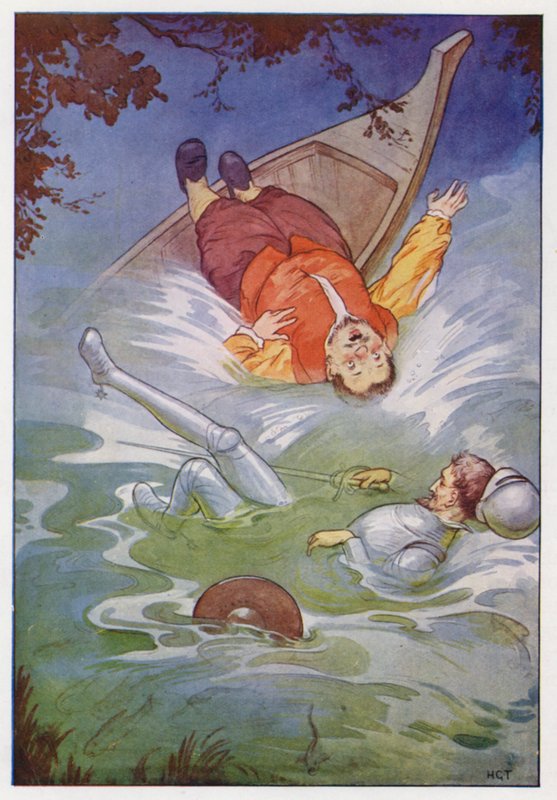 Illustration till Don Quijote (färglitografi) av Harry George Theaker