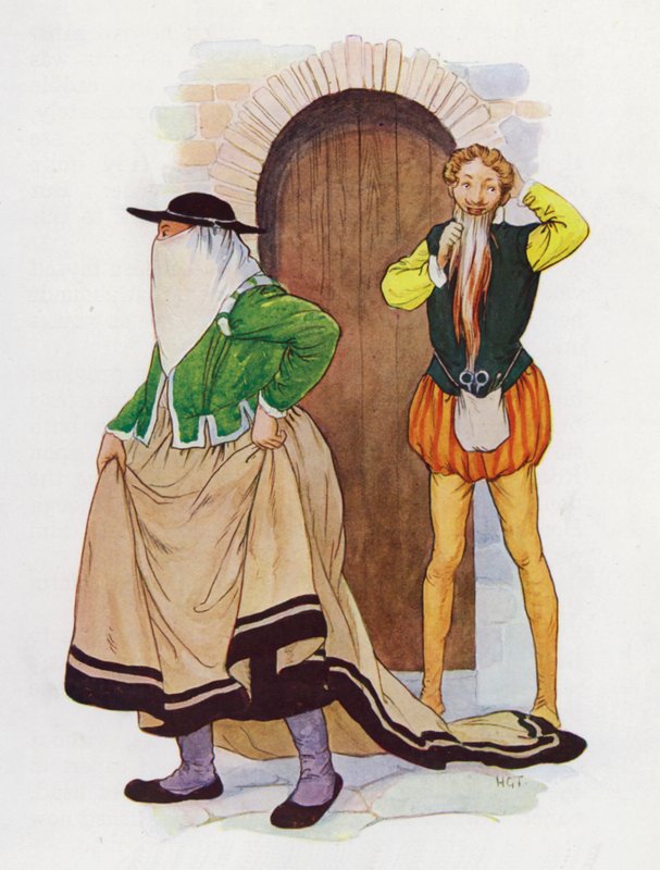 Illustration till Don Quijote (färglitografi) av Harry George Theaker