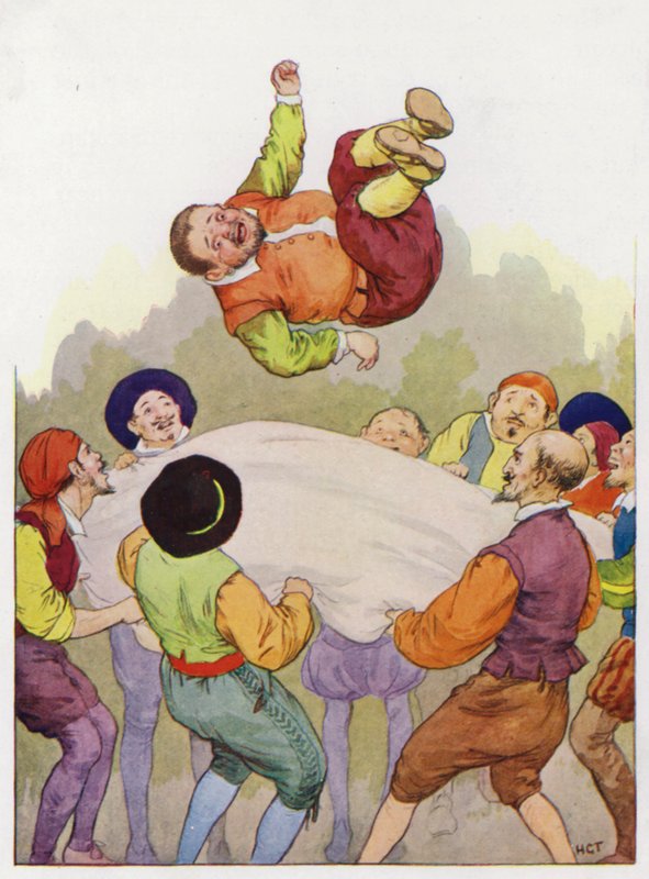Illustration till Don Quijote (färglitografi) av Harry George Theaker