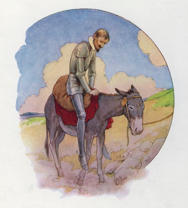 Illustration till Don Quijote (färglitografi) av Harry George Theaker