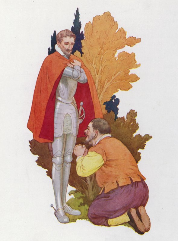 Illustration till Don Quijote (färglitografi) av Harry George Theaker
