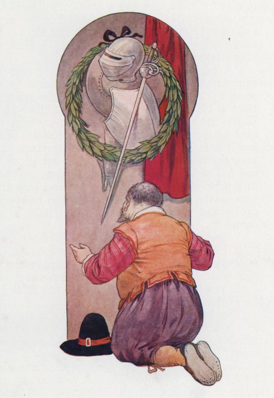 Illustration till Don Quijote (färglitografi) av Harry George Theaker