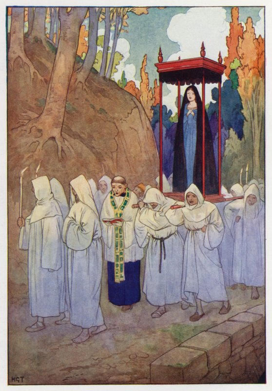 Illustration till Don Quijote (färglitografi) av Harry George Theaker