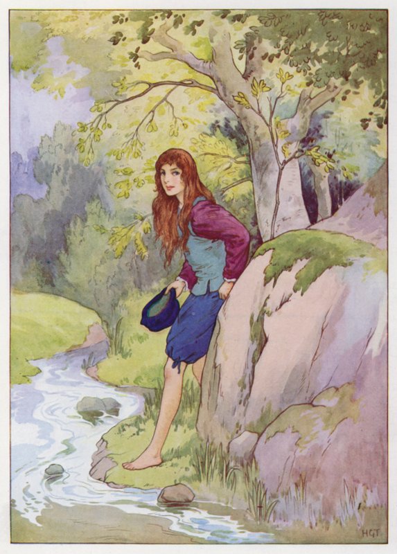 Illustration till Don Quijote (färglitografi) av Harry George Theaker