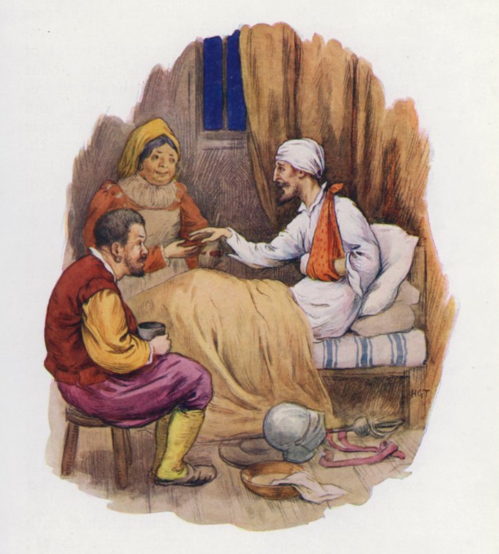 Illustration till Don Quijote (färglitografi) av Harry George Theaker