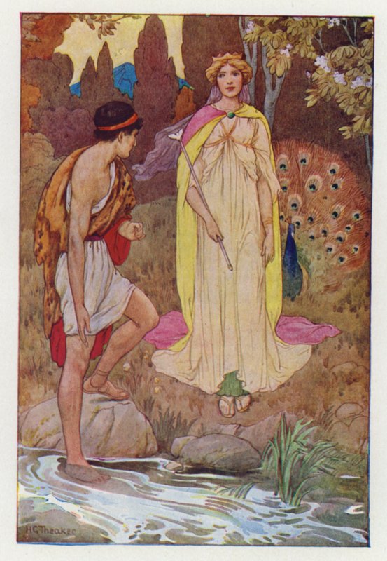 Jason och Juno (färglitografi) av Harry George Theaker