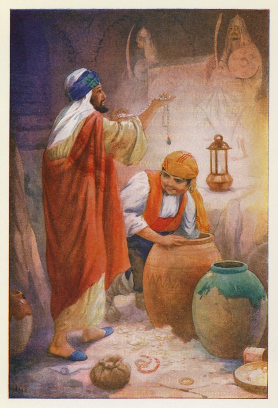 Peregil, Gallego och Moor (färglitografi) av Harry George Theaker