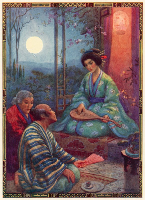Prinsessan Splendour of the Feathery Bamboo (färglitografi) av Harry George Theaker