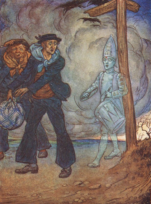 Den döda trumslagaren, en legend från Salisbury Plain (färglitografi) av Harry George Theaker