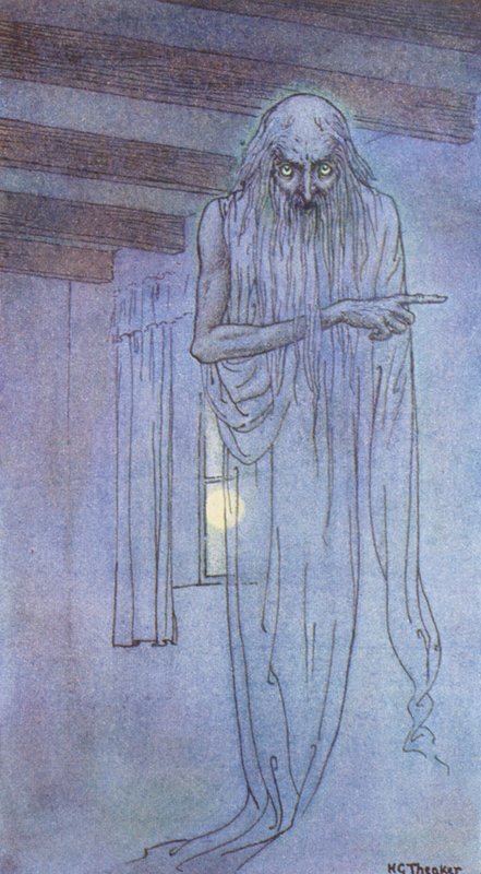 The Ghost (färglitografi) av Harry George Theaker