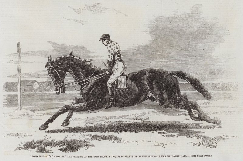 Lord Zetlands Vedette, vinnaren av tvåtusenguineas insatser på Newmarket av Harry Hall